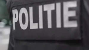 Het woord politie op een vest