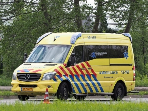 Ambulance bij een verkeersongeluk